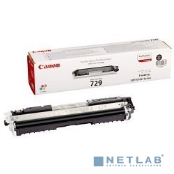Canon Cartridge 729Bk  4370B002 Тонер картридж для LBP 7010C, Черный, 1200стр. (GR)