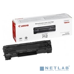 Canon Cartridge 712 1870B002/1870A002  Картридж для LBP-3010/3100, Черный, 1500стр. (GR)