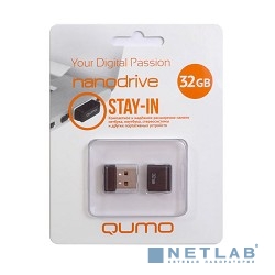 USB 2.0 QUMO 32GB NANO [QM32GUD-NANO-B] Black