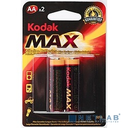 Kodak МАХ LR6-2BL  [KAA-2 ] (40/200/13200) (2шт в уп-ке)