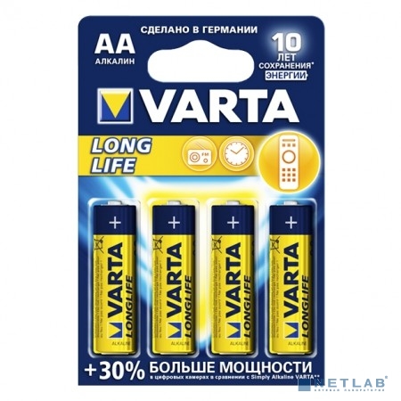 VARTA LR6/4BL LONG LIFE 4106 (4 шт. в уп-ке)