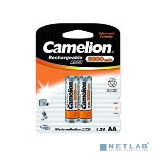 Camelion   AA-2000mAh Ni-Mh BL-2 (NH-AA2000BP2, аккумулятор,1.2В)  (2 шт. в уп-ке)