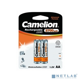 Camelion  AA-2700mAh Ni-Mh BL-2 (NH-AA2700BP2, аккумулятор,1.2В) (2 шт. в уп-ке) 