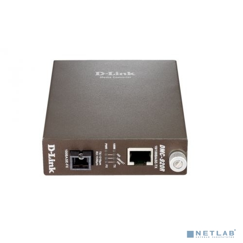 D-Link DMC-920T/B10A WDM медиаконвертер с 1 портом 10/100Base-TX и 1 портом 100Base-FX с разъемом SC (ТХ: 1550 нм; RX: 1310 нм) для одномодового оптического кабеля (до 20 км)