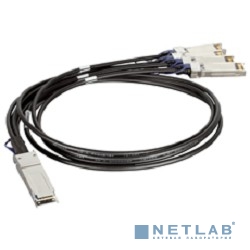 D-Link DEM-CB100QXS-4XS/C1A PROJ Пассивный кабель 40G QSFP+ длиной 1 м для прямого подключения с 1 разъемом QSFP+ и 4 разъемами 10GBase-X SFP+
