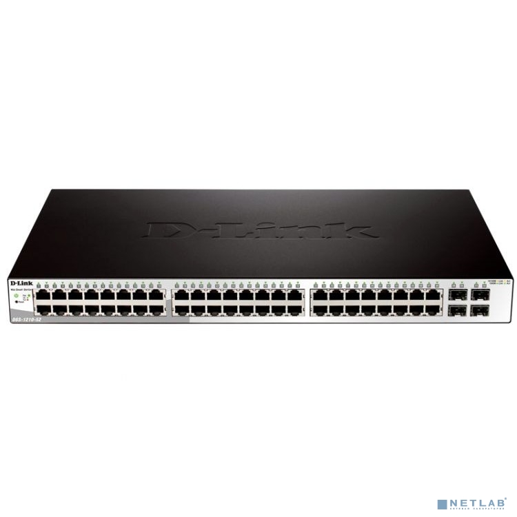 D-Link DGS-1210-52/F3A Настраиваемый коммутатор WebSmart с 48 портами 10/100/1000Base-T и 4 комбо-портами 100/1000Base-T/SFP