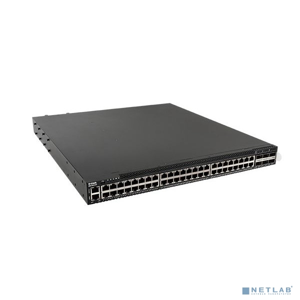 D-Link DXS-3610-54T/A1ASI Управляемый L3 стекируемый коммутатор с 48 портами 10GBase-T, 6 портами 100GBase-X QSFP28, 2 источниками питания AC и 5 вентиляторами