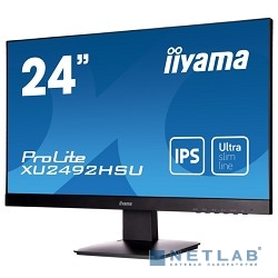 IIYAMA 23.8" XU2492HSU-B1 (A)черный {IPS LED 1920x1080 5ms 16:9 250cd 178гр/178гр D-Sub HDMI DisplayPort 2Wx2}