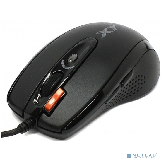 Мышь игровая A4Tech X-718BK , черный , оптическая, 3000dpi , USB, 6 кнопок, RTL {20} (758994/94398)