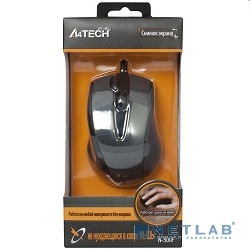 A-4Tech Мышь N-500F V-TRACK (серый глянец/черный) USB, 3+1 кл.-кн.,провод.мышь [641866]