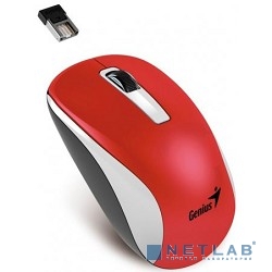 Genius Мышь NX-7010 White/Red { оптическая, 800/1200/1600 dpi, радио 2,4 Ггц, 1хАА, USB} [31030114111]