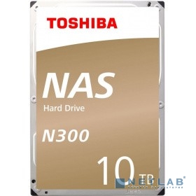 10TB Toshiba N300 (HDWG11AUZSVA) {SATA 6.0Gb/s, 7200 rpm, 256Mb buffer, 3.5" для NAS}