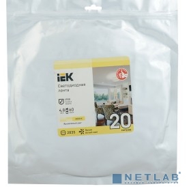 IEK LSR1-1-060-20-3-20 Лента LED 20м LSR-2835WW60-4,8-IP20-12В теплая белая  