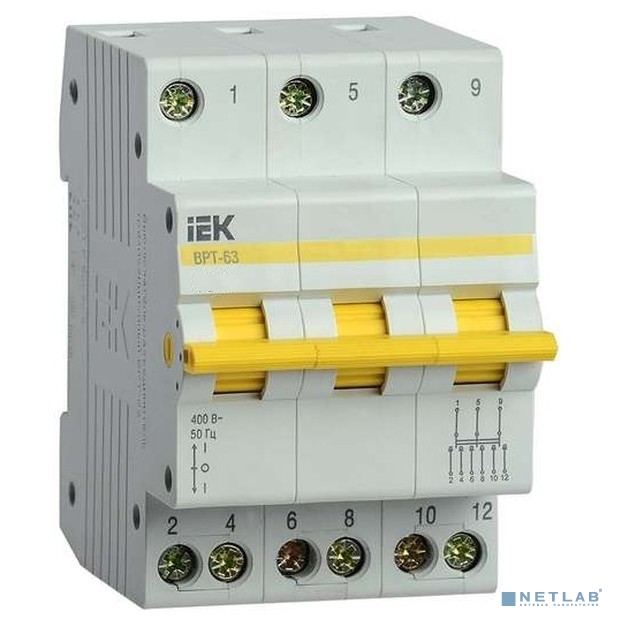 Iek MPR10-3-025 Выключатель-разъединитель трехпозиционный ВРТ-63 3P 25А