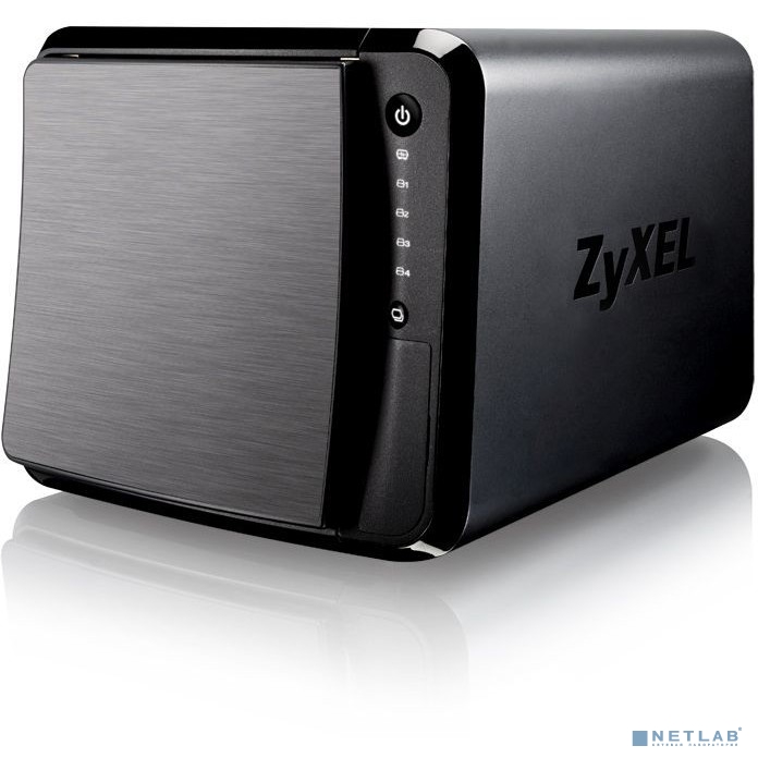 ZYXEL NAS542-EU0101F Сетевое хранилище, 4 отсека для HDD (max. 48Gb), 2xGLAN, Link Aggregation, 3xUSB3.0, слот для карт SD/XC