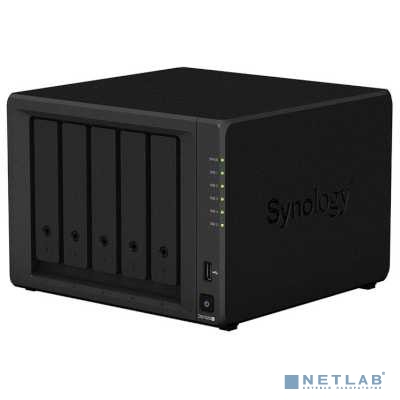 Synology DS1520+ Сетевой накопитель QC2,0GhzCPU/8GbDDR4/RAID0,1,10,5,5+spare,6/upto 5hot plug HDD SATA(3,5' or 2,5')(upto15 with 2xDX517)/2xUSB3.0/ 2eSATA/4GigE/iSCSI/2xIPcam(upto40)/1xPS/3YW 