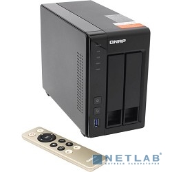 QNAP TS-251+-2G Сетевое хранилище 2xHDD 2,5" и 3,5", Intel Celeron J1900 2.42GHz, 2GB up to 8GB, HDMI-port. 4xUSB, 2xGb LAN