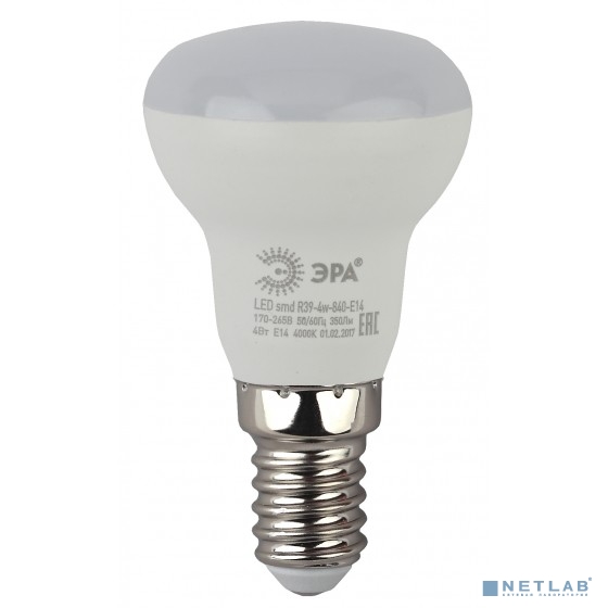 ЭРА Б0020555 Светодиодная лампа рефлекторная LED smd R39-4w-840-E14..