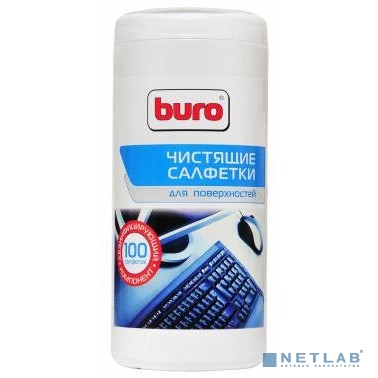 Туба с чистящими салфетками BURO BU-Tsurface, для поверхностей, 100шт.  [817441]