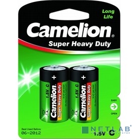 Camelion  R14  BL-2 (R14P-BP2G, батарейка,1.5В)  (2 шт. в уп-ке)