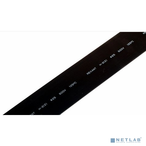 REXANT 22-5008 25.0 / 12.5 мм 1м термоусадка черная  (уп. 10 м)