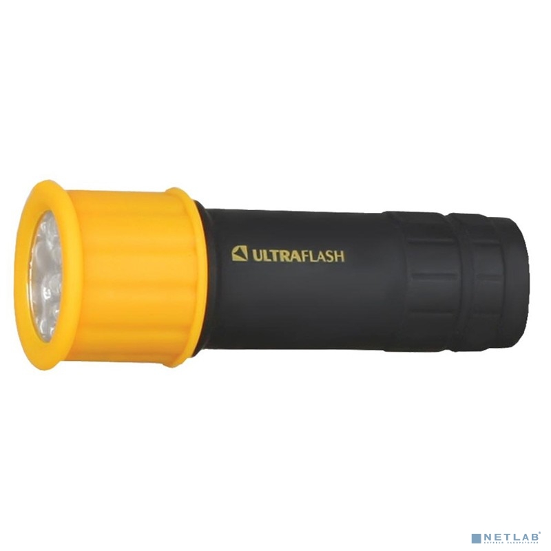 Ultraflash LED15001-B (фонарь 3XR03 светофор,  желтый с черным, 9 LED, пластик, блистер)