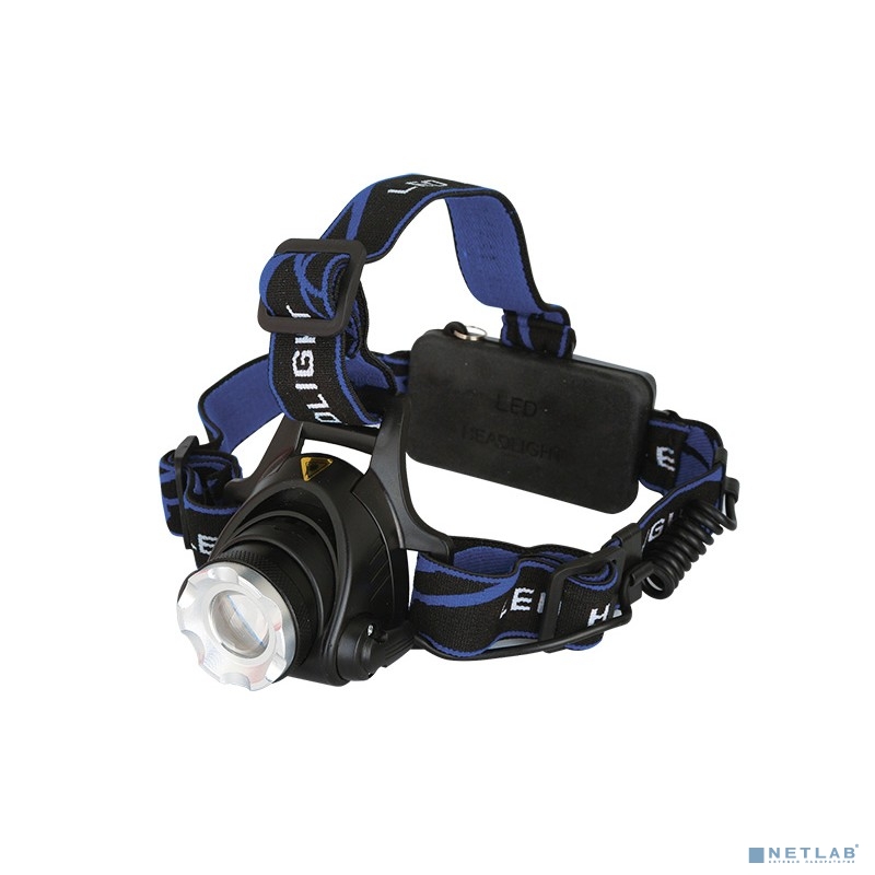 Ultraflash E150 (фонарь налобн аккум  220В, черный, CREE 3 Ватт, фокус, 2 ак 3 реж, пласт, бокс)