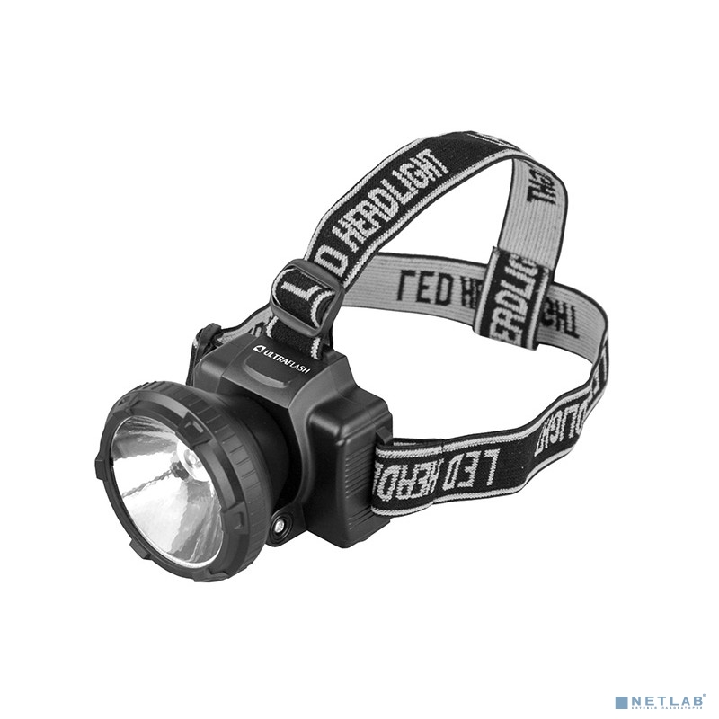 Ultraflash LED5364 (фонарь налобн аккум 220В, черный, 0,5 Ватт LED, 2 реж, пласт, бокс)