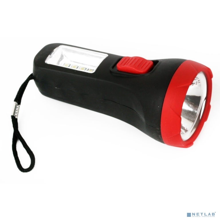 Ultraflash LED16014  (фонарь, черный, 1 + 4SMD LED, 2 реж, 1XR6, пласт, блист-пакет)
