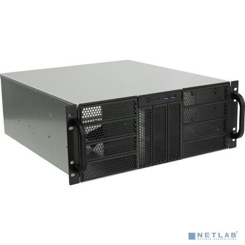Procase RE411-D4H11-E-55 Корпус 4U server case,4x5.25+11HDD,черный,без блока питания,глубина 550мм,MB EATX 12"x13"