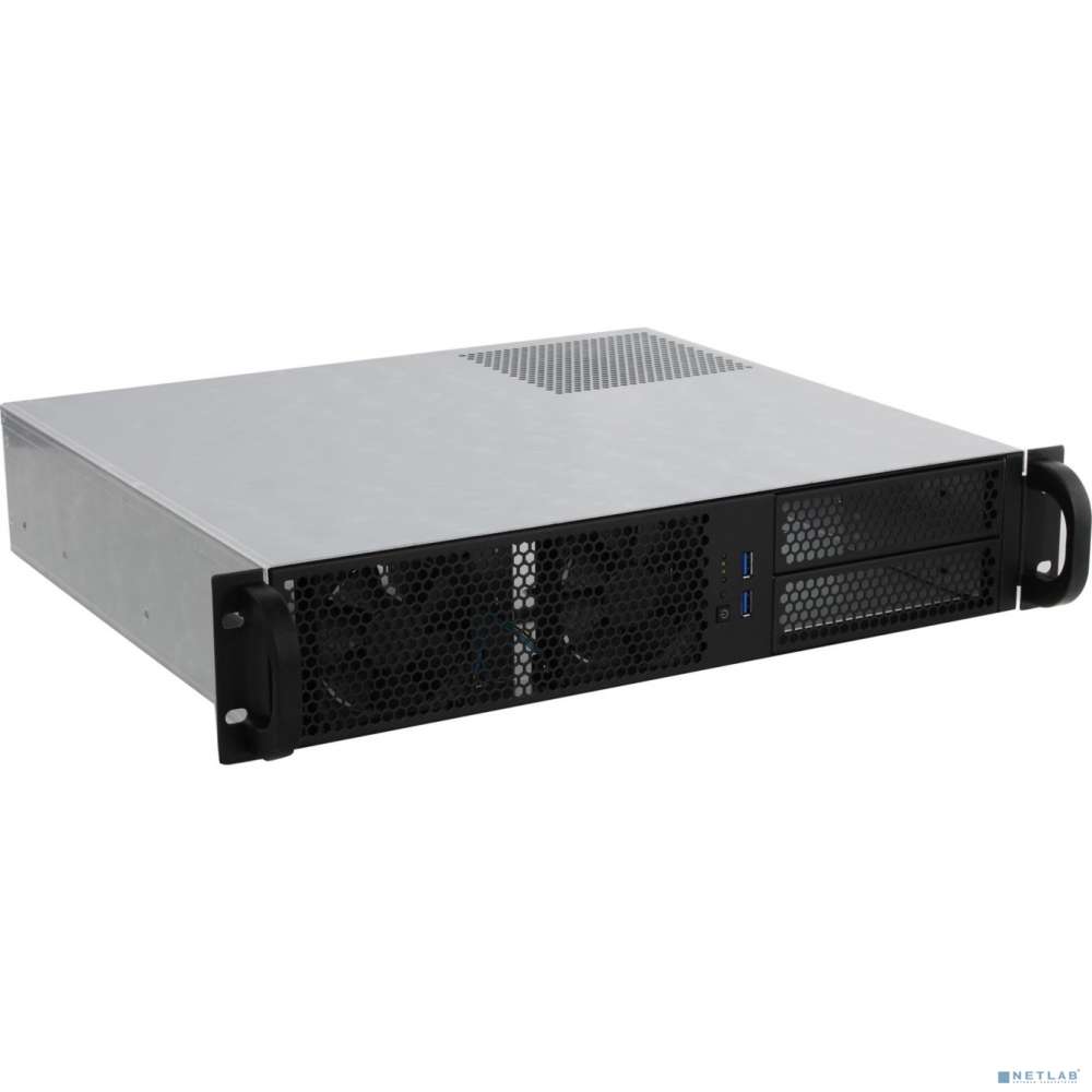 Procase Корпус 2U server case,0x5.25+8HDD,черный,без блока питания(2U,2U-redundant),глубина 550мм,ATX 12"x9.6", панель вентиляторов 4*80х25 PWM
