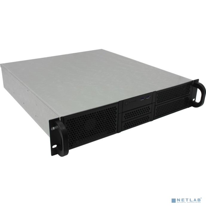 Procase Корпус 2U server case,2x5.25+5HDD,черный,без блока питания(2U,2U-redundant),глубина 450мм,ATX 12"x9.6"