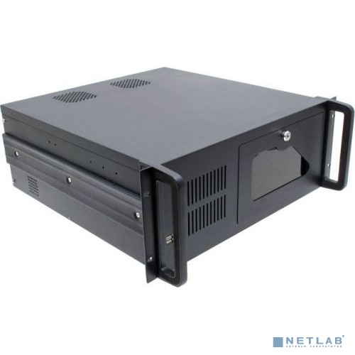 Procase Корпус 4U Rack server case, черный, дверца, без блока питания, глубина 450мм, MB 12"x9.6"