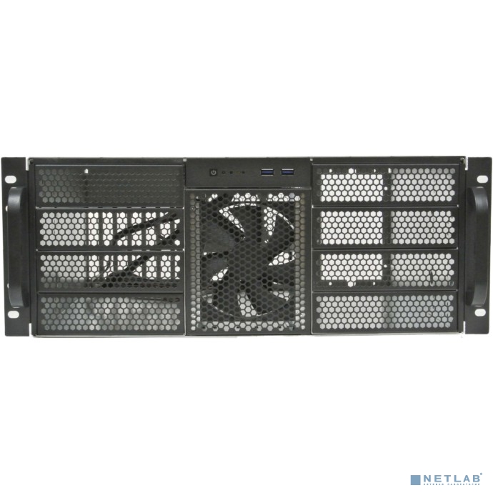 Procase Корпус 4U server case,8x5.25+5HDD,черный, без блока питания 2U,глубина 650мм,MB EEATX 13.68"x13",панель вентиляторов 3х120