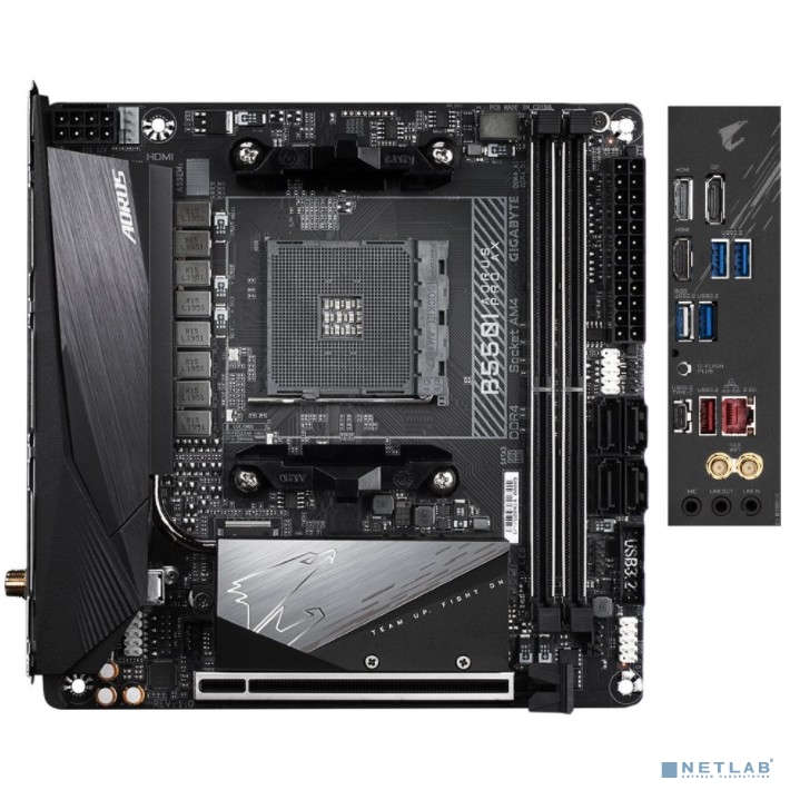 Gigabyte B550I AORUS PRO AX {Soc-AM4 AMD B550 2xDDR4 mini-ITX AC`97 8ch(7.1) 2.5Gg RAID+HDMI+DP}