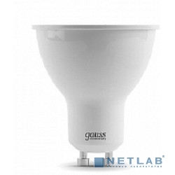 GAUSS 13619 Светодиодная лампа LED Elementary MR16 GU10 9W 640lm 3000К 1/10/100 0