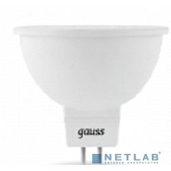 GAUSS 201505205 Светодиодная лампа LED MR16 GU5.3 5W 12V 530lm 4100K 1/10/100 