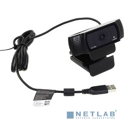 960-001055 Logitech HD Pro Webcam C920 { USB 2.0, 1920*1080, 2Mpix foto, Mic, Black}
